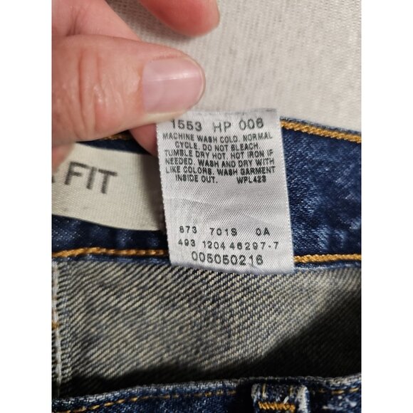 VTG Levi's Jeans 505 Mens 36x32 Dark Wash Blue Denim Regular Fit Straight Y2K - Picture 8 of 9